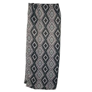 Set of 2 green gray and white curtain panels size 37x83 each